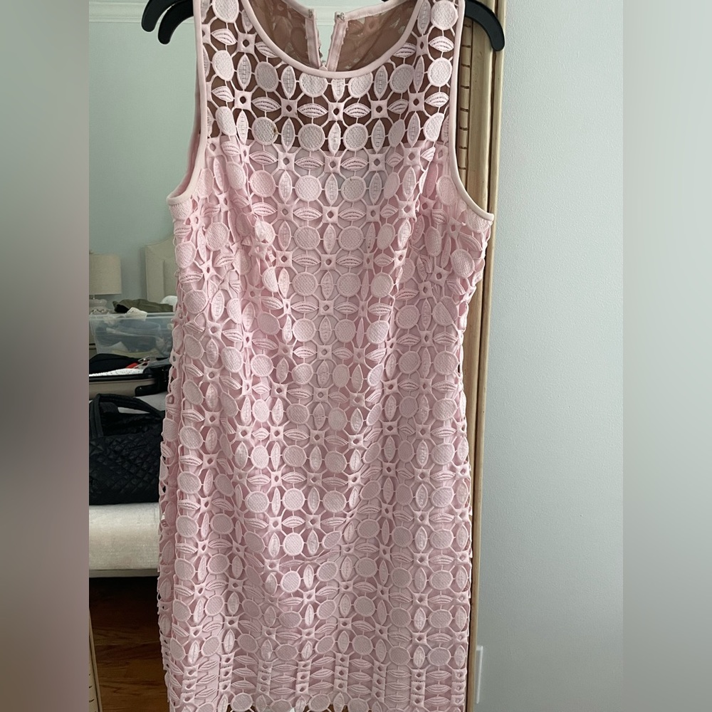Pink Ralph Lauren (Lauren) crochet look dress size 10